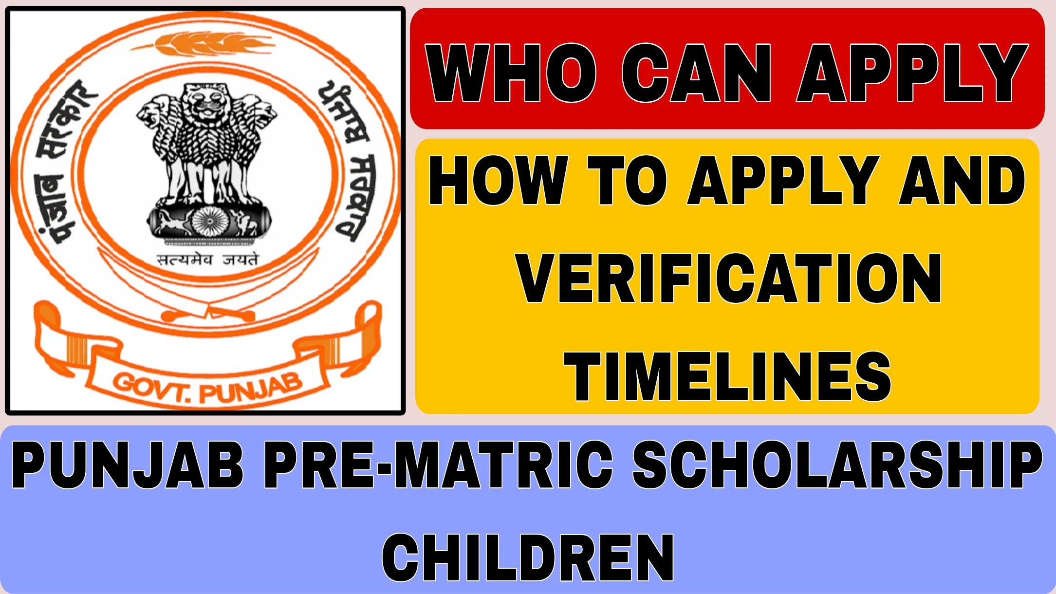 Punjab Pre-Matric Scholarship Children